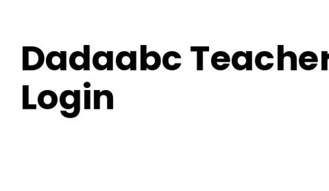 dadaabc teacher portal